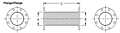 Dimensional Drawing for Flex Connectors (FL04-18FL)