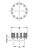 Dimensional Drawing for Explosion Relief Covers