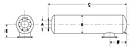 Dimensional Drawing for Model JH Series Hospital Grade Engine Exhaust Silencers (JHS-02-205170)