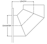 Dimensional Drawing for 90 Degree Short Radius Tube Elbows with Flange One End (ELF-08)