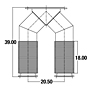Dimensional Drawing for Caterpillar Wye Connectors (WYE-022351)