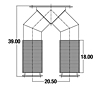 Dimensional Drawing for Caterpillar Wye Connectors (WYE-023589)